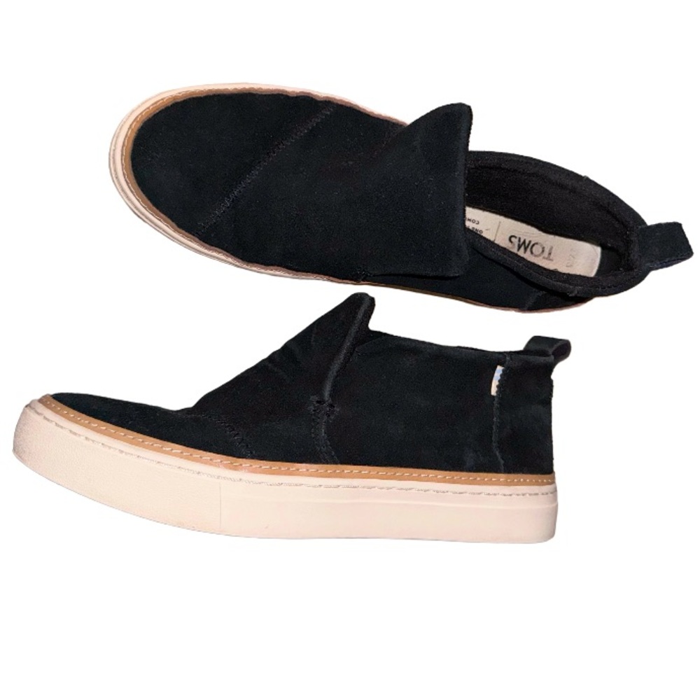 TOMS Paxton  black suede ankle sneaker boots women’s shoes size 7.5